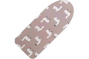 LCLW 12" x 32" Small Tabletop Ironing Board Cover and Pad,3 Pairs of Hook and Loop Fastener Straps,Elastic Edges,Cotton Mini Iron Board Cover with Scorch Resistant Thick Padding