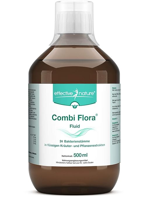Combi Flora Fluid Zur Darmreinigung Von Effective Nature - Darmreinigungskur Mit 24 Bakterienstämmen Zur Unterstützung Und Au