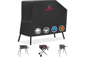 M COMNOVA OUTDOORS Comnova Griddle Cover for Blackstone 22 Inch 17 Inch Griddle with Hood and Stand - 600D Flat Top Grill Cover for Blackstone 22" 17" Griddle on Stand and 22" Adventure Ready, Heavy Duty & Waterproof