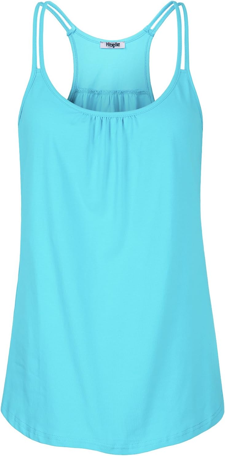 HibelleWomens Scoop Neck Cute Racerback Yoga Workout Tank Top