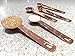Copper Measuring Cup and Spoon Stackable Set of 9 with Four Measuring Cups and Five Spoons with Engraved Measurements in US and Metric