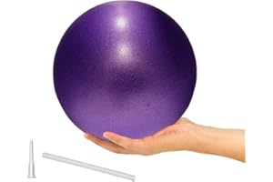 ElwynnLane 9 Inch Exercise Pilates Ball Mini Exercise Barre Ball for Yoga,Stability Exercise Training Gym Anti Burst and Slip Resistant Balls Physical Therapy Improves Balance, Core Strength