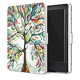 MoKo Case for Kindle E-reader (8th Generation 2016) - The Thinnest and Lightest Cover with Auto Wake/Sleep for Amazon Kindle (Display, 8th Gen 2016 Release), Lucky TREE