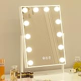 FENCHILIN Hollywood Vanity Mirror with Lights 12 LED 360 Rotation 10x Magnifier