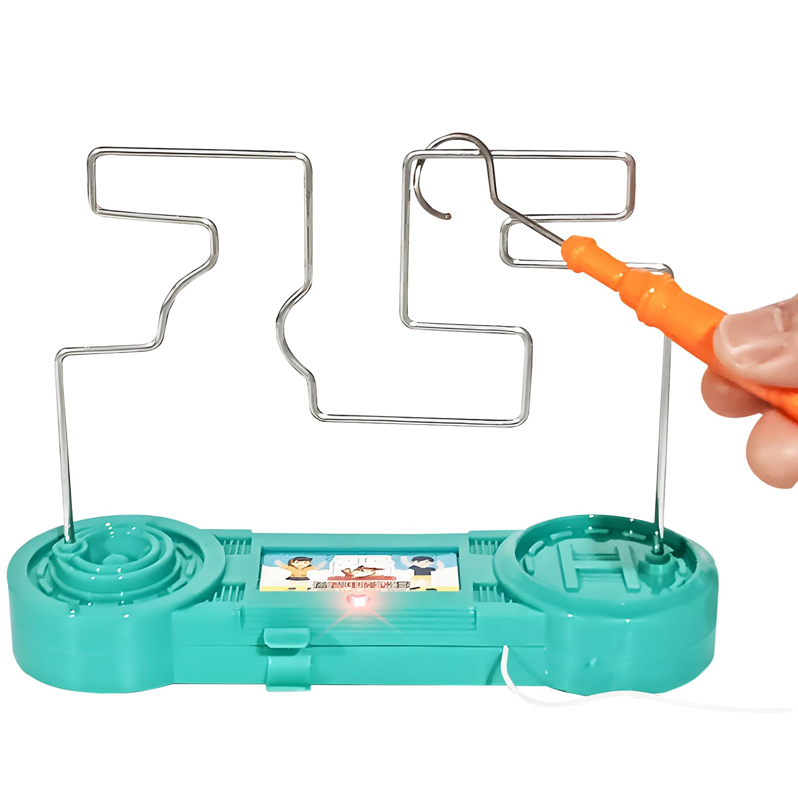 Photo 1 of Electric Touch Maze Game, Convenient Brain Stimulating Bright Color Collision Maze Toy Intellectual Development Toys Electric Shock Maze Game (Green Medium)