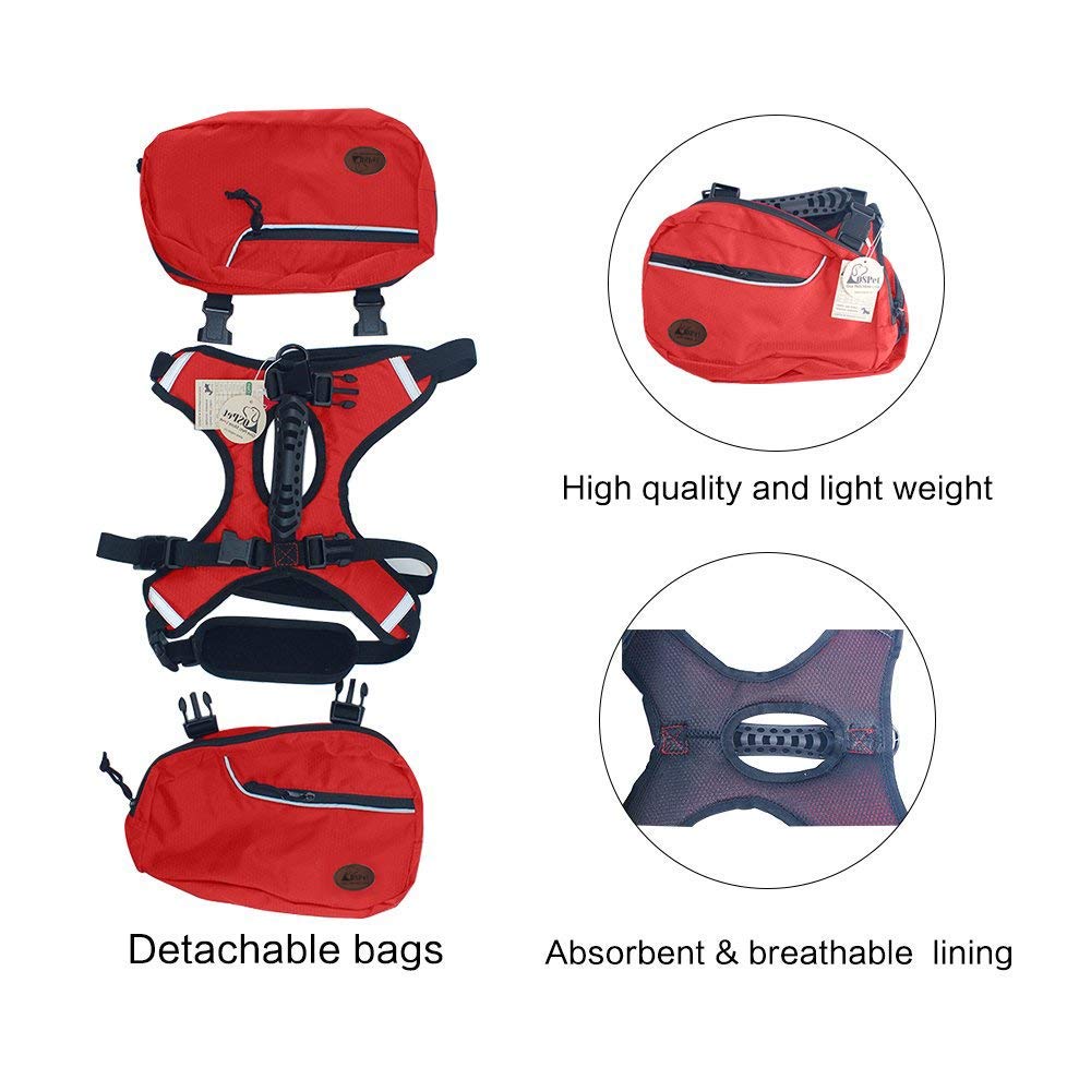 Zaino Da Sella Per Cani EXCELLENT ELITE - Borsa Da Viaggio Per Campeggio Con 2 Tasche Laterali - Foto 10