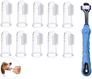 BTkviseQat Hundezahnbürsten, Pet Fingerzahnbürste Dentalhygiene-Bürsten Naturkautschuk Finger Zahnbürsten für Hund und Katze