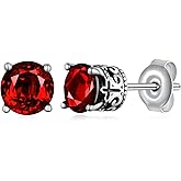Red Gothic Earrings 925 Sterling Silver Cross Goth Stud Earrings for Women Gothic Jewelry Gifts for Women