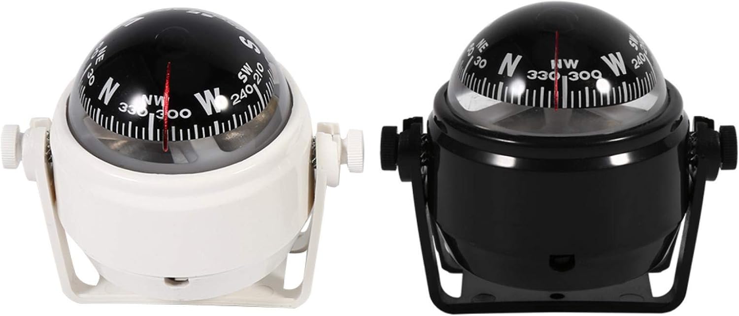 Multi-purpose Compass for Car Dashboard, Marine Compass for Boats Dash Mount for Boat Caravan Truck(white): Automotive
