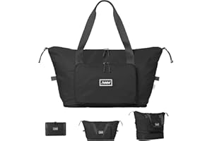 The Foldie Foldable Travel Bag for Women - 40L Weekender Bag with Multiple Pockets - Carry On Expendable Travel Bag