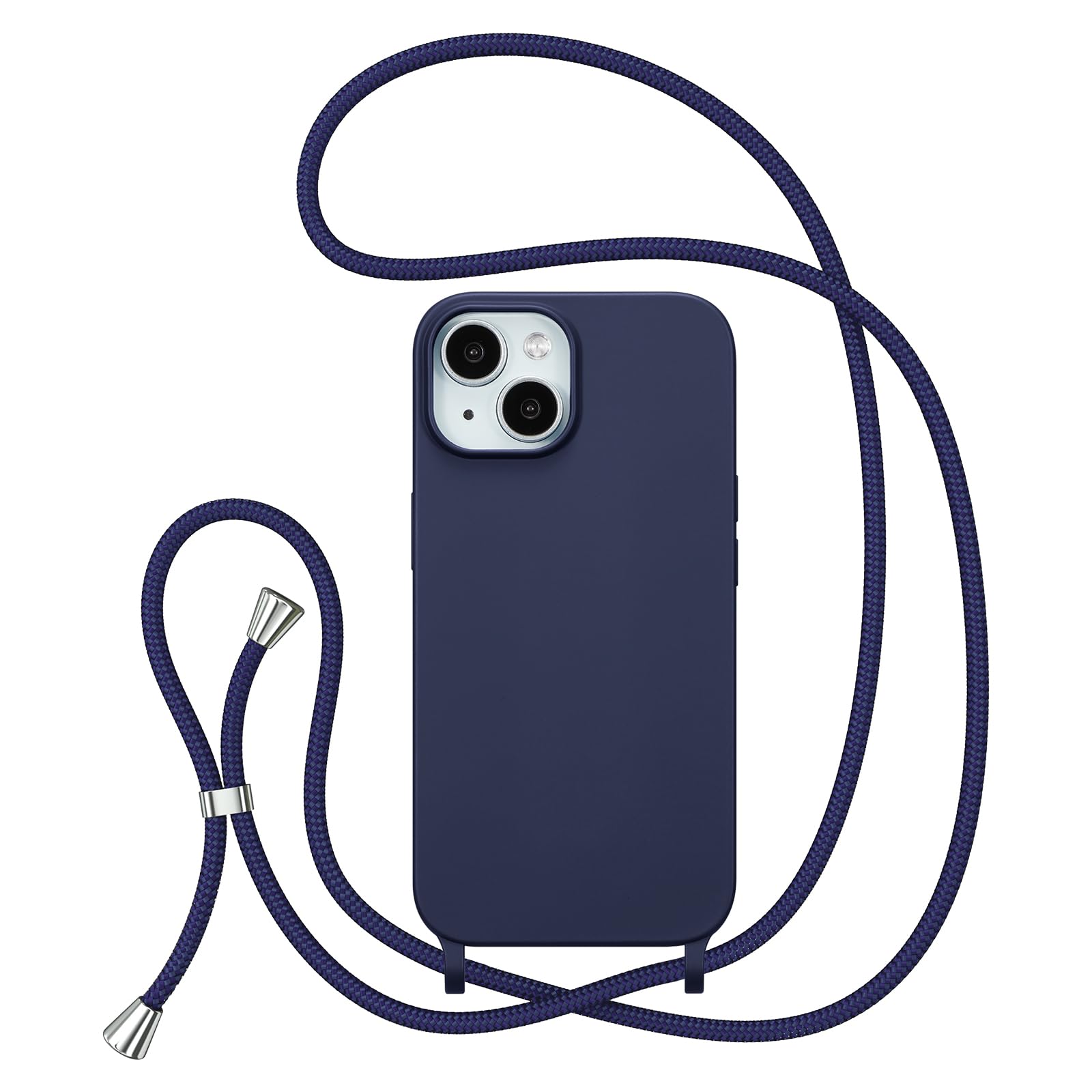 Photo 1 of ZTOFERA for iPhone 14 Plus/iPhone 15 Plus Case with Strap,Crossbody Phone Case with Adjustable Neck Shoulder Lanyard,Soft Silicone Shockproof Protective Cover for 14 Plus/15 Plus 6.7"-Navy Blue