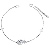 LONAGO Hamsa Hand Bracelet Hamsa Bracelet Sterling Silver Gift for Women