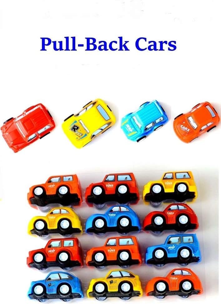 Forever Kidzz Mini Pull Back Plastic Car Toys (12 Piece, Multicolour)