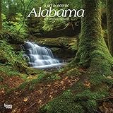 Alabama, Wild & Scenic 2019 12 x 12 Inch Monthly Square Wall Calendar, USA United States of America Southeast State Nature (Multilingual Edition) by 