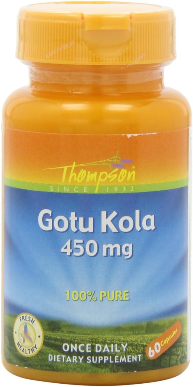 Thompson Gotu Kola Capsules, 450 Mg, 60 Count (Pack of 3)