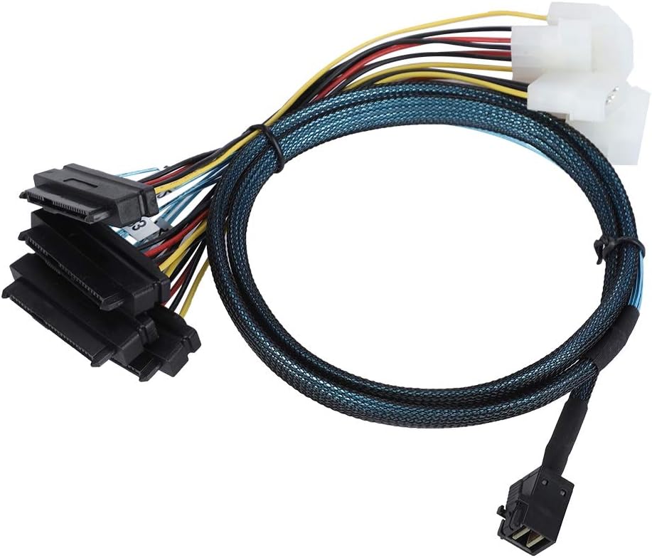 CableDeconn SFF8643 Internal Mini SAS HD to (4) 29pin SFF8482