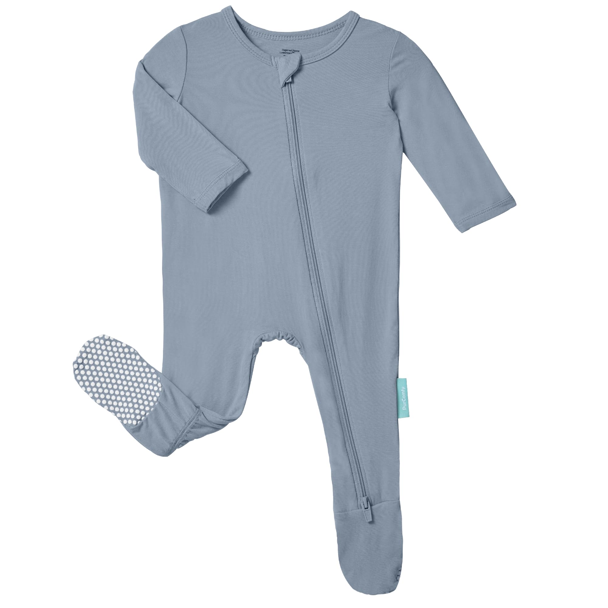 Photo 1 of PurComfy Baby Zipper Footie Pajamas, Supersoft Bamboo Rayon Baby Footed Pjs Boy Girl 12-18 Month Coverall Sleepers