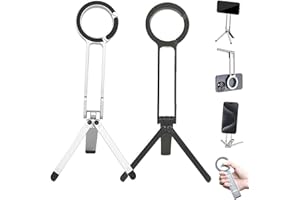 Naturaltly Magnetic Phone Tripod for iPhone,MA38 Portable Phone Holder Mini Tripod for Magsafe with Double-Sided Strong Magne