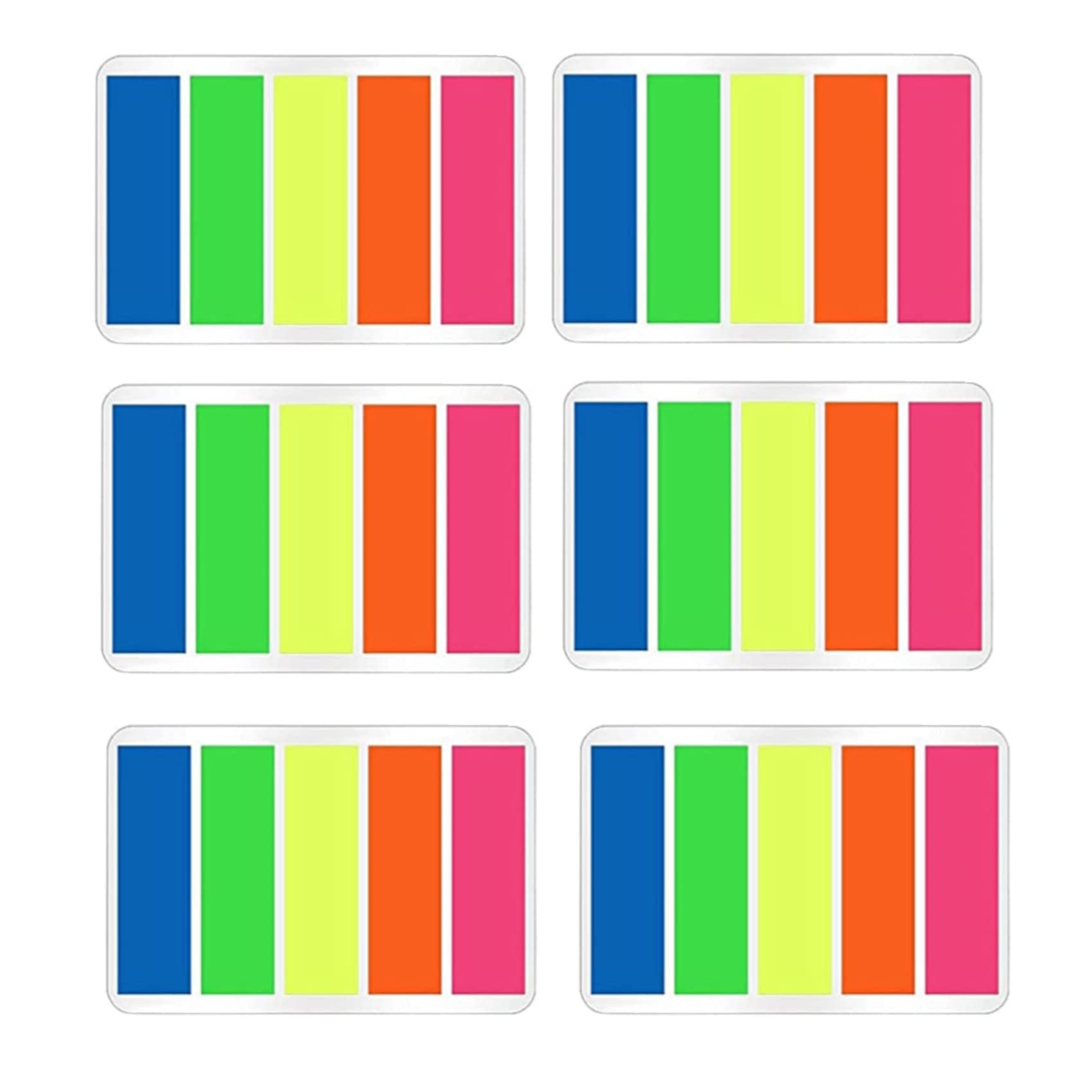 Colored Sticky Notes,2000 Pieces Colored Page Markers Waterproof Writable Translucent Page Flags Transparent Tabs Flags Stickers for School Office Stationery Label Page Mark