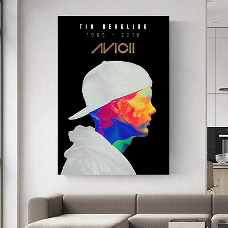 Amazon Aviciiウォールアートキャンバス絵画ポスターとプリントリビングルームオフィス装飾絵画家の装飾 インテリア オンライン通販