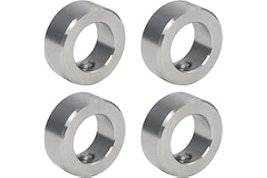 SINOAXISSPACE 4 Pack 304 Stainless Steel Shaft Collars 7/8" Bore Set-Screw Style 1-5/8" OD x 1/2" Width for CNC Machines Linear Rails Industrial Equipment