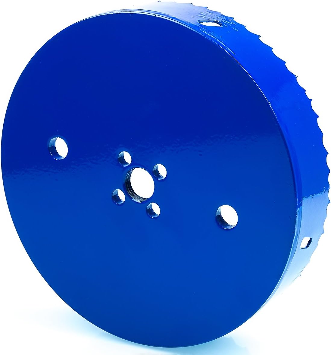 Eliseo 6 inch 152 mm Hole Saw Blade for Cornhole Boards/Corn Hole Drilling Cutter & Hex Shank Drill Bit Adapter for Cornhole Game/Carbon Steel & BI-Metal Heavy Duty Steel (Blue): Home Improvement