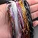 10 Packs 0.28MM Crystal Flash Tinsel Flashabou Mylar Tinsel Fly Tying Material (10 Packs-10 Colors)