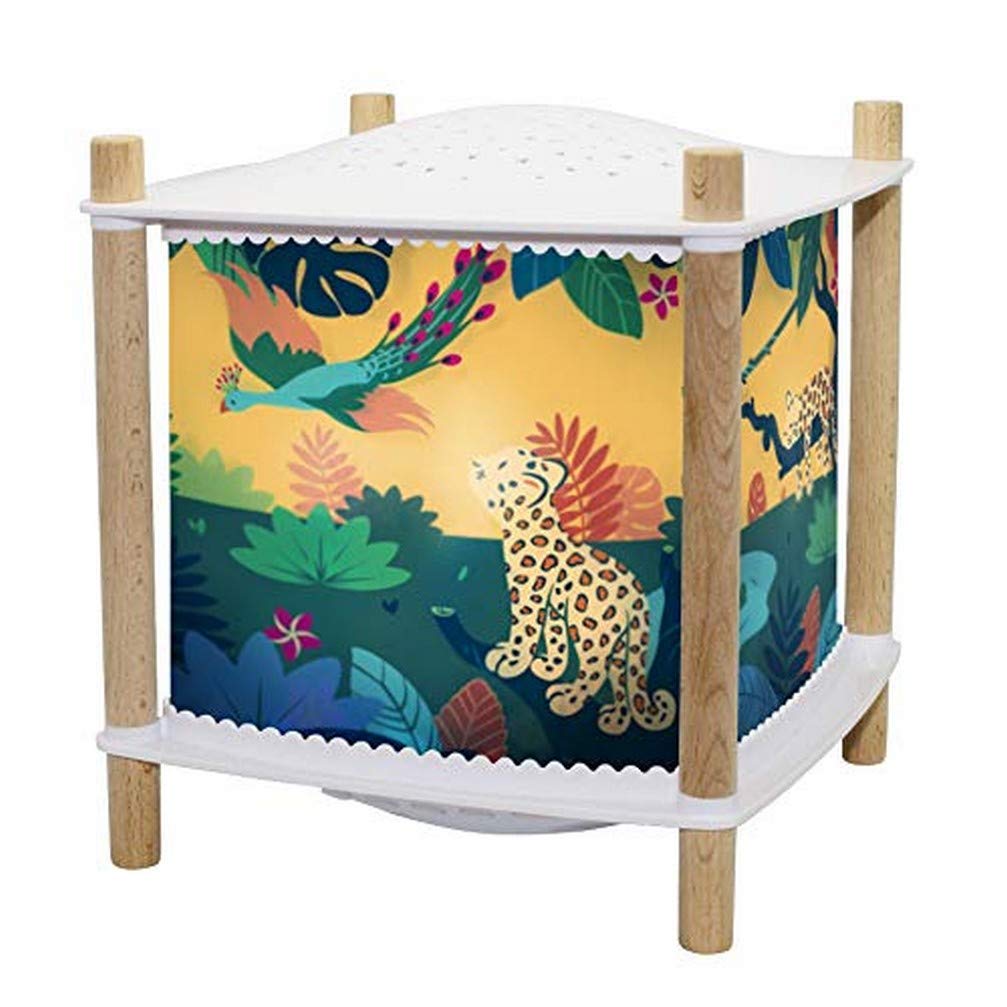 Trousselier - Savannah - Nightlight - Lantern Revolution 2.0 - Cartoon - Musical Star Projector - Music & Evening Stories by Streaming - Crying Detector - Rechargeable Battery - 2 Count