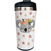 Yipaidel Cute Koala Stainless Steel Travel Coffee Mug, Funny Insulated Water Bottle Tumbler Cup 13 OZ Birthday Gifts For Aunt Sister Confidante Grandmother Friends, Dad, Mom Love It