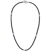 COAI OT Clasp Men's Beaded Necklace, Lapis Lazuli/Turquoise/Tiger Eye Crystal Necklace for Men