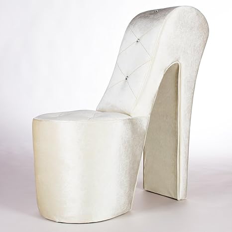 High Heel Stuhl Billig Creme Pearl Top Qualit T Schuhsessel Amazon De Kuche Haushalt
