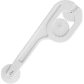 Ateco Fondant Cutter &amp; Embosser, 3 Interchangeable Wheels, Food Grade Plastic,White