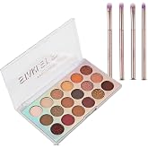 Profusion Cosmetics Starlet 18 Shades Eyeshadow Palette &amp; 4 PC Makeup Brush Set, Includes Blending, Flat Shader &amp; Crease Brushes, High-Impact Buildable Shades, Vegan &amp; Cruelty-Free