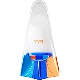 TYR Stryker Silicone Fins - Short Blade Swimming Training Scuba Flippers | 100% Silicone Construction | Short Blade Propulsion | Flutter Kick Cadence Promotion | State-of-the-Art Comfort Fit | Unisex