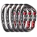 XINDA Screwgate Locking Carabiner Clip - Professional Rock Climbing Carabiner Screw Lock, Heavy Duty Carabiners for Climbing, Mountaineer, Hammock, Camping, Outdoor Equipment(5 pcs Gray)