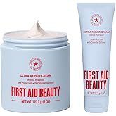 First Aid Beauty - Ultra Repair Cream - Hydrating Face & Body Moisturizer - Whipped Colloidal Oatmeal Clinically Proven to Strengthen Skin Barrier in 7 Days - Helps Relieve Eczema, 6oz Plus 1oz Tube