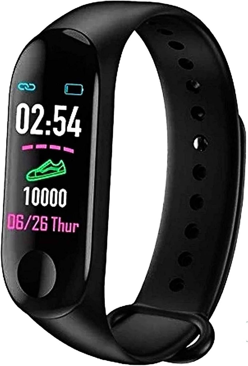 Glamary M3 Bluetooth Health Wrist Fitness Men's and Women's Smart Band with Activity Tracker