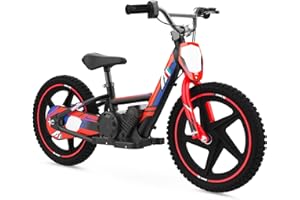 AIII Lightweight Electric Dirt Bike for Kids, 170/340W Electric Motorcycle Up to 10/12MPH, 24V Detachable Battery, Hand-Operated Dual Brakes Electric Balance Bike for Ages 3-6/5-12
