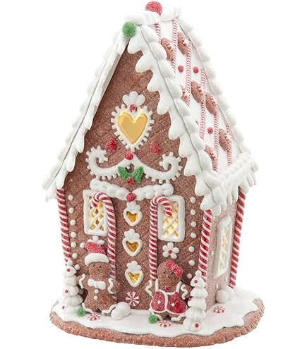 Kurt S. Adler LED Music Box Gingerbread House - 9.5-Inch Battery-Operated Holiday Decor With Lights - View #5