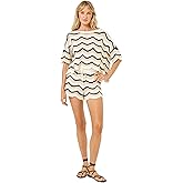 L*Space Make Waves Short for Women, High Waisted Knit Shorts Featuring Scalloped Hem and Drawcord Through Waist