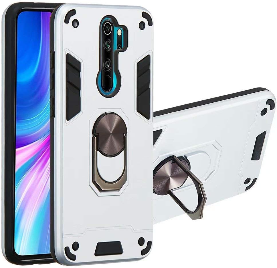 Luckyandery for Redmi Note 8 Pro Case Slim Shockproof Hard Rubber Hybrid Case Cover for Xiaomi Redmi Note 8 Pro,