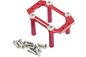 YUKIFISH RC Servo Mount Set Aluminum ARA320574 for Arrma Kraton 6S Typhon 6S Outcast 6S Notorious Mojave Talion Fireteam Upgrade Parts (Red)