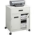 Safco Products 1870GR Steel Machine Stand with Double Doors and Drawer, Gray