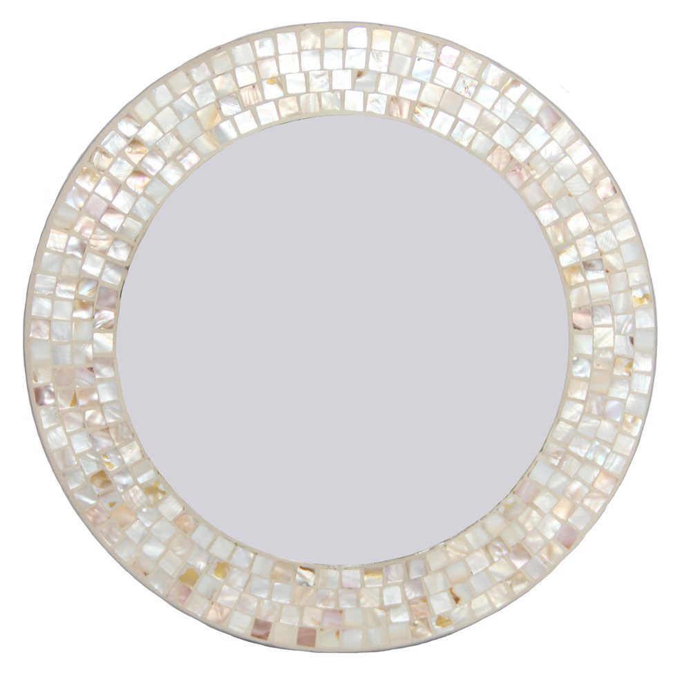 Mother of Pearl Mosaic Wall Mirror 16 Inch Amazon.co.uk Electronics