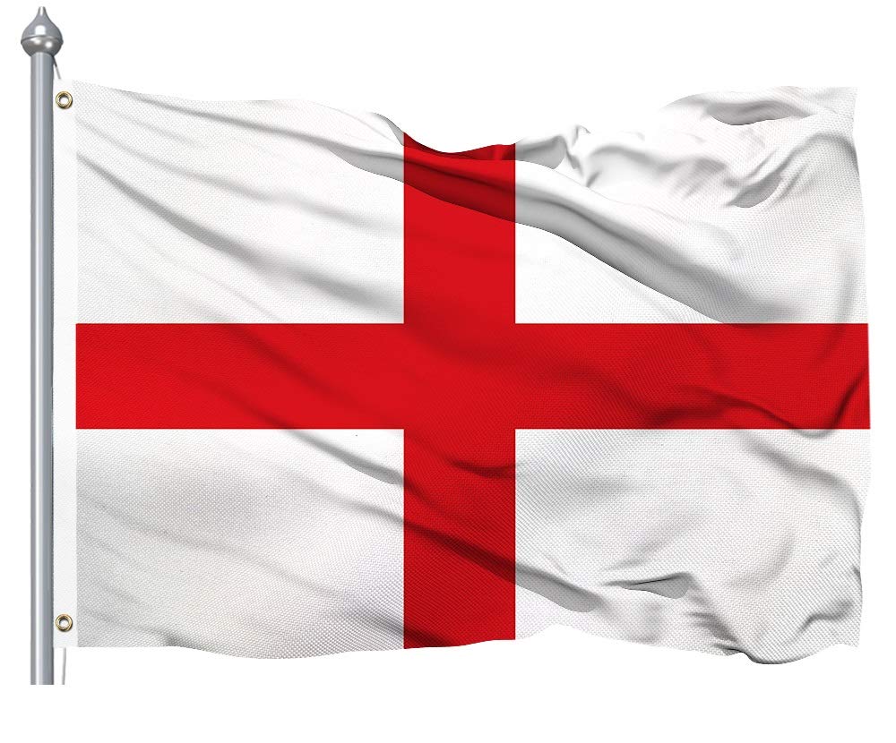 5 FT x 3 FT England Flag - 400D Polyester Premium Quality - English National Flags with Vivid Color and UV Fade Resistant, St George Cross Flag