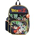 BIOWORLD Men's Dragon Ball Z 4-Piece Backpack Set (Little Big Kid), Orange, One Size