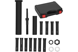 VIKUA 18pcs 95400 in-Line Dowel Pin Puller Master Set Includes Both SAE and Metric Collets,Efficient Dowel Pin Puller Tool Reducing Work and Potential Hand Injuries
