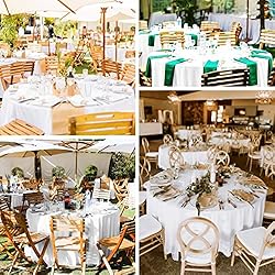 Pesonlook 12 Pack Round Tablecloth White Polyester