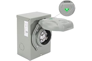 Afurkuot 30 Amp Power Inlet Box NEMA L14-30P Generator Plug, L14-30P Power Inlet Box Outdoor Generator Transfer Switch for Generator Cord, ETL Listed 125/250V, 30A Generator Inlet Plug