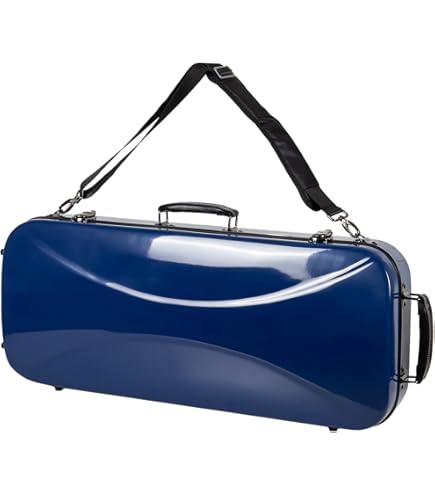 thumbnail image 2 of Crossrock Double Violin Case For Two 4/4 Full-Size Violins - Fiberglass With TSA Lock & Shoulder Straps (Mint Blue) 2 of 11